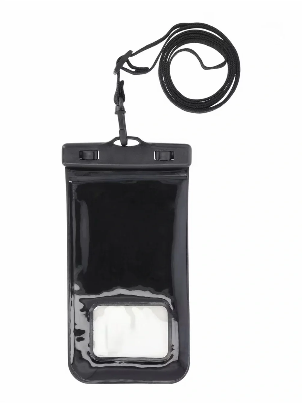 *new* No Boundaries Black Water Resistant Phone Pouch with Lanyard